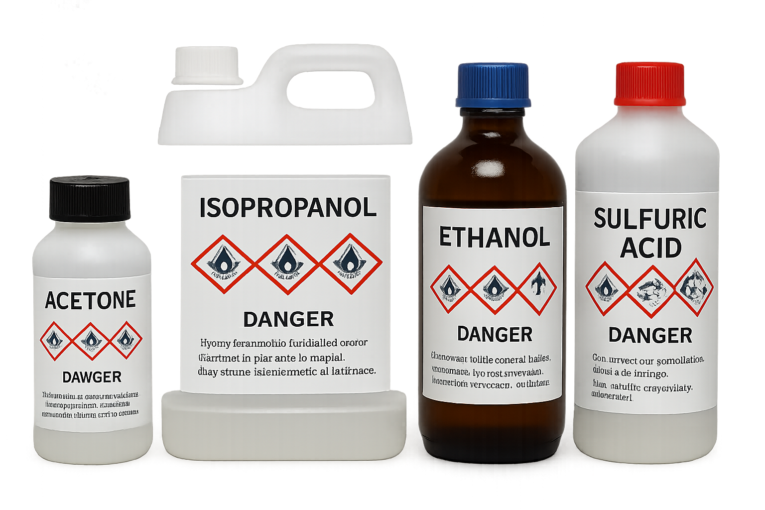 GHS compliant labeling on chemical containers